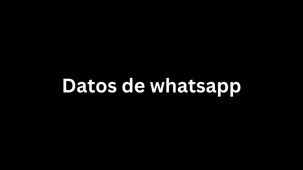 Datos de whatsapp